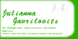 julianna gavrilovits business card